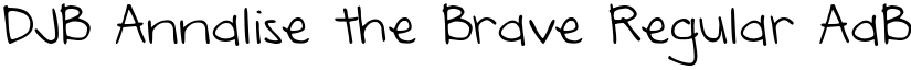DJB Annalise the Brave Regular font