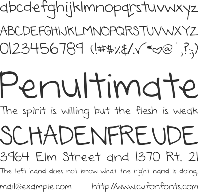 DJB Annalise the font preview