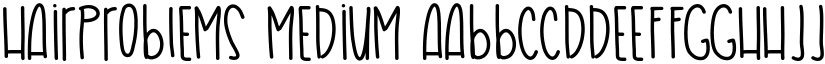 HairProblems Medium font