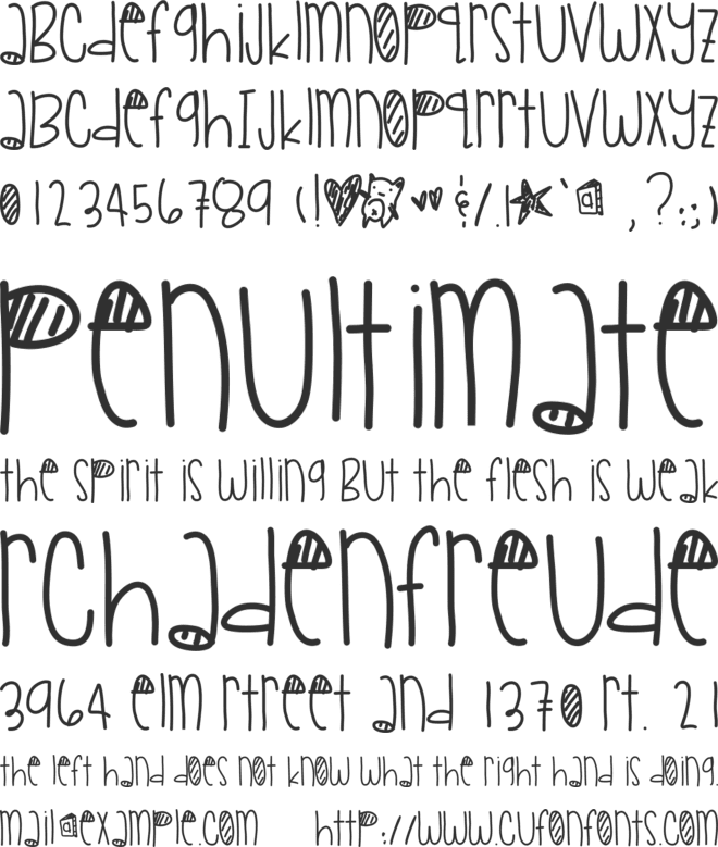LoveMoneyParty font preview