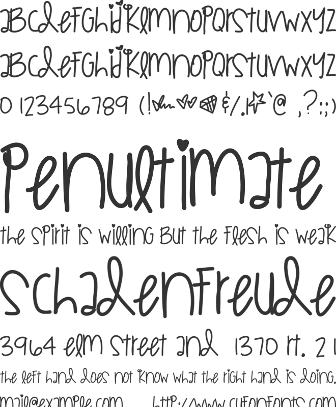 Boyfriend font preview