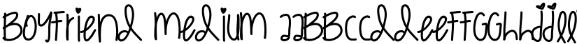 Boyfriend Medium font