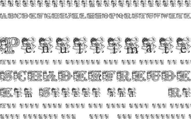 KG CUTIE1 font preview