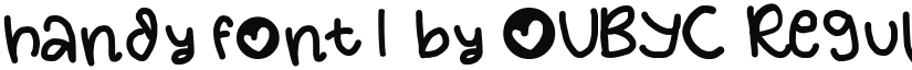 handy font 1 by OUBYC Regular font