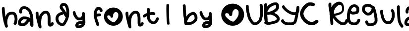handy font 1 by OUBYC Regular font