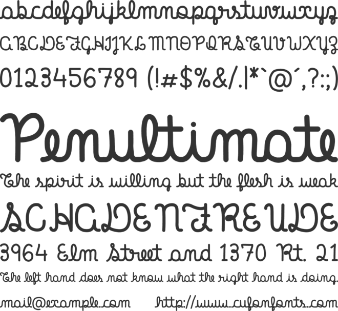 Our First Kiss font preview