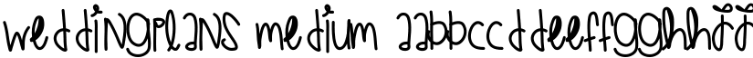 WeddingPlans Medium font