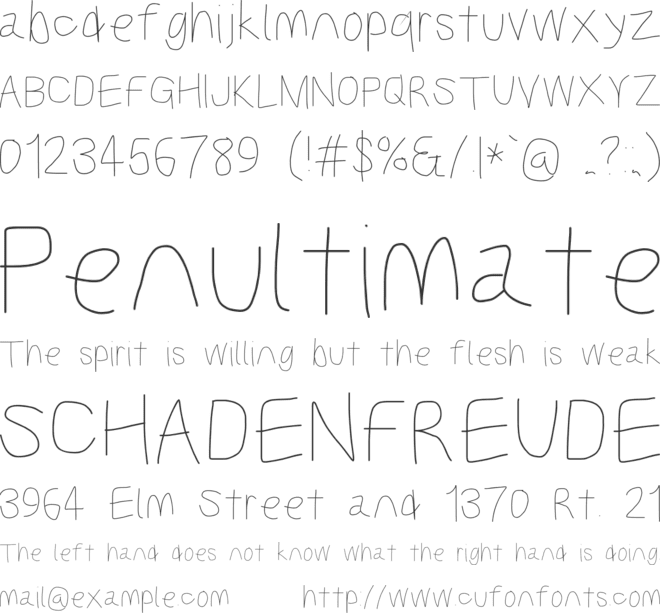 Kabina font preview