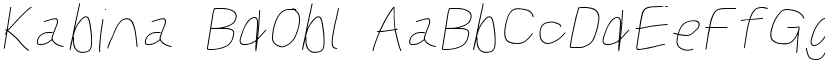 Kabina BdObl font