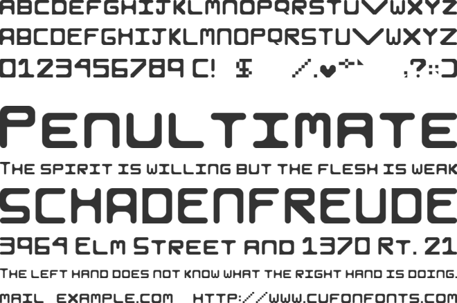 C u d d l e s S p a c e d font preview