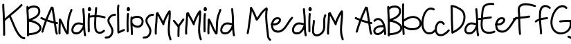 KBAnditslipsmymind Medium font