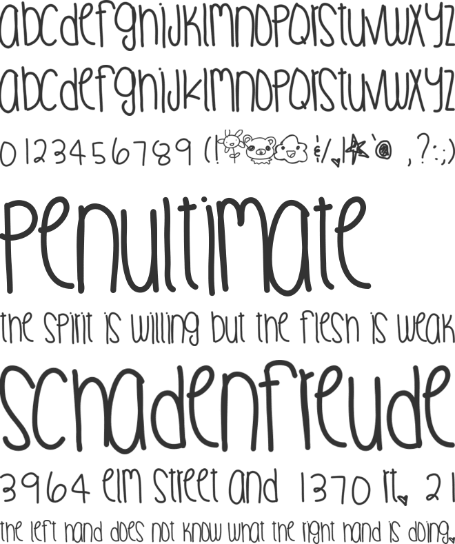 DigitalLove font preview