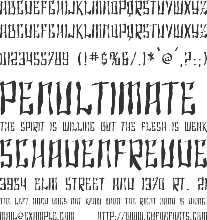Shai Fontai font preview