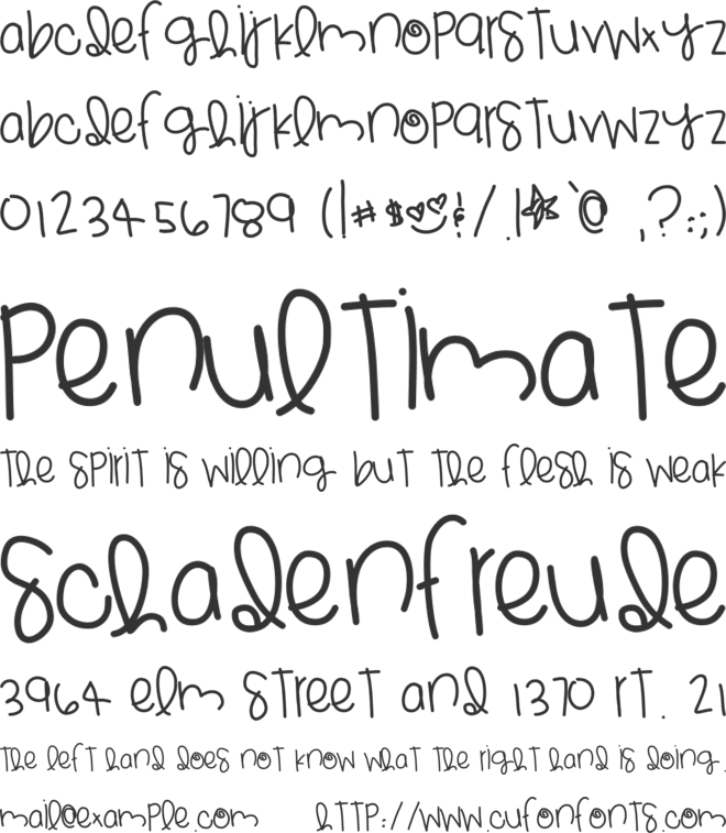 LaFamilia font preview