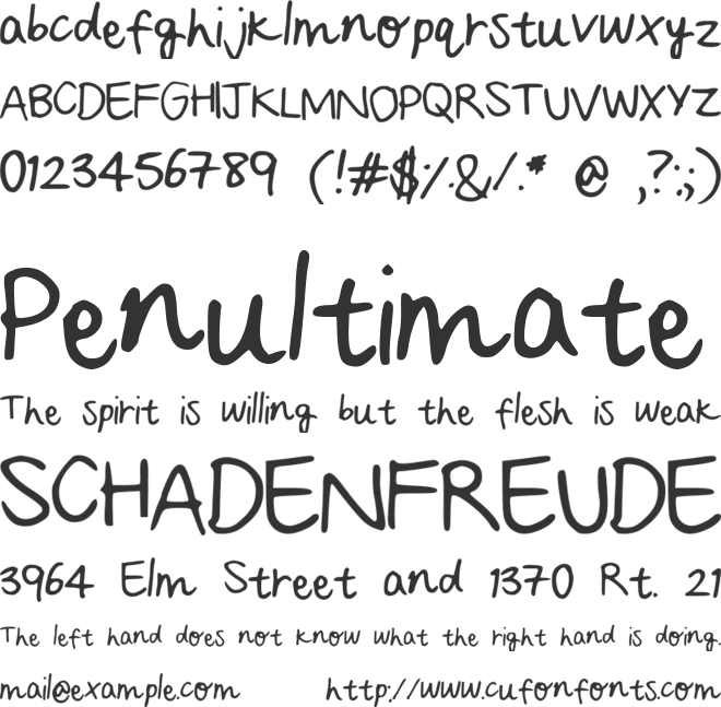 MyScriptFont font preview