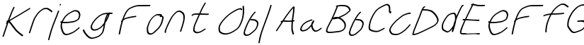 Krieg Font Obl font