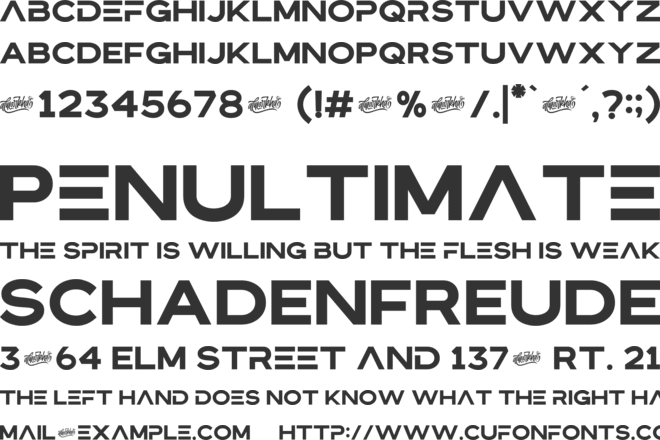 Bristone font preview