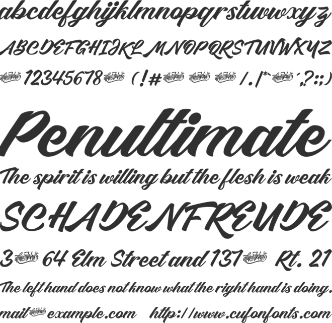 Mentality font preview