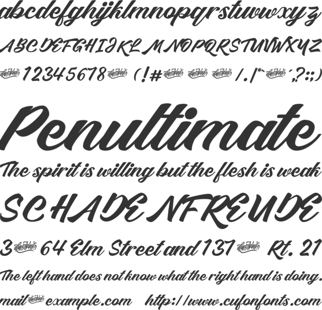 Mentality font preview