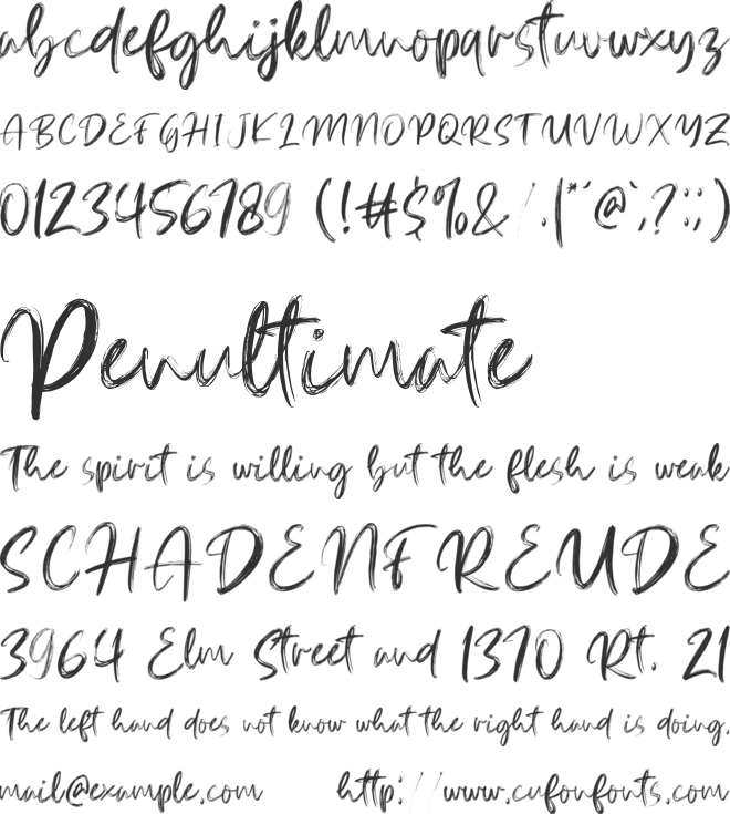 Creslina font preview
