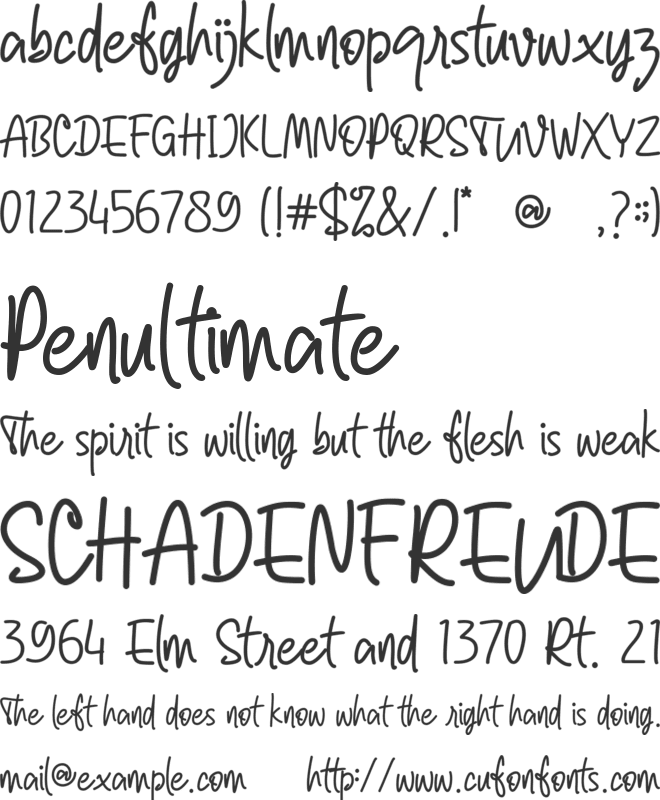 Estermoon font preview