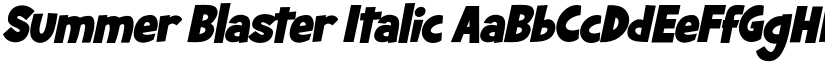 Summer Blaster Italic font
