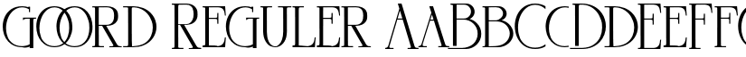 goord Reguler font