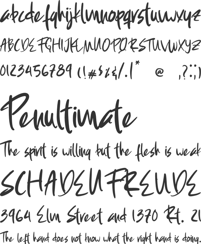 Esther Morgan font preview