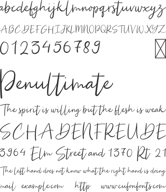 La Muselle font preview