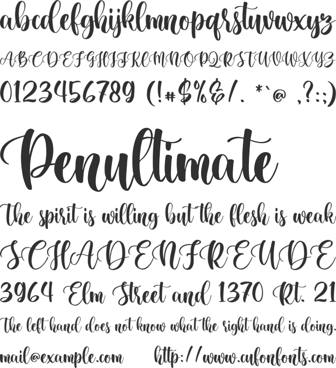 Miracle Day font preview