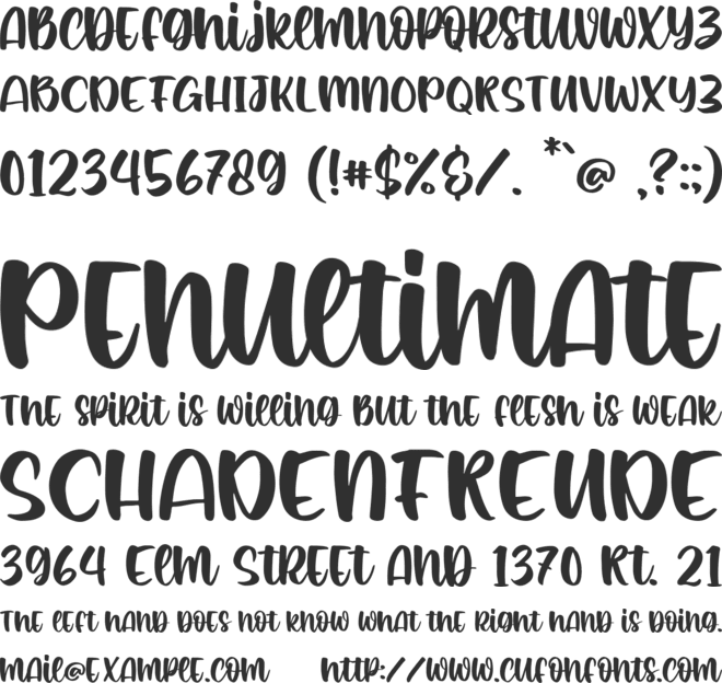 Romantic Crafty font preview