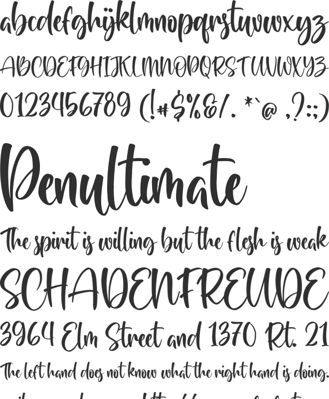 Stay Girly font preview