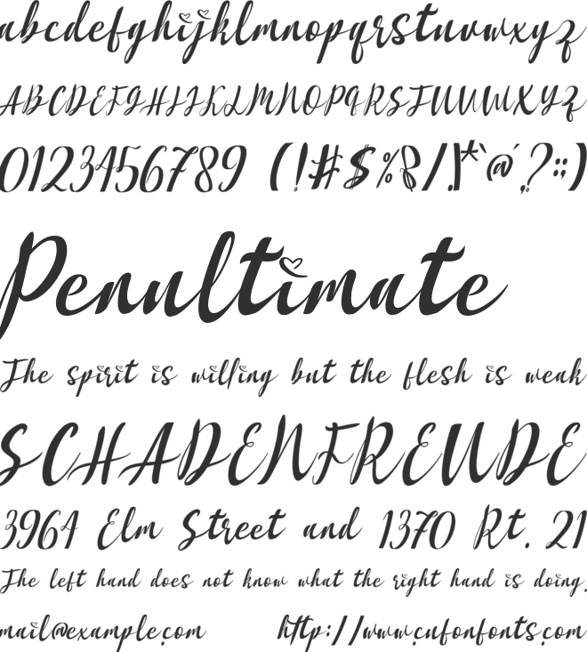 Hasnabilla font preview