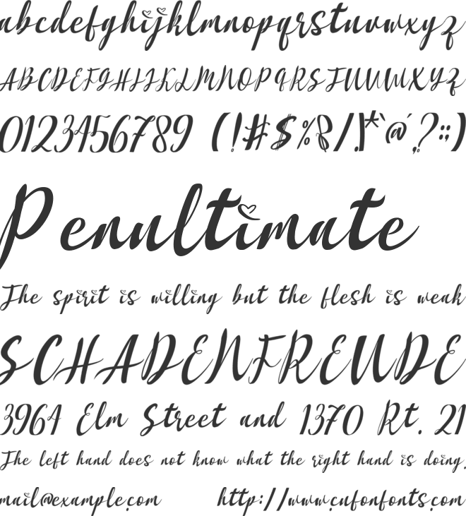 Hasnabilla font preview
