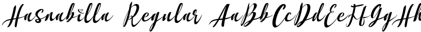 Hasnabilla Regular font
