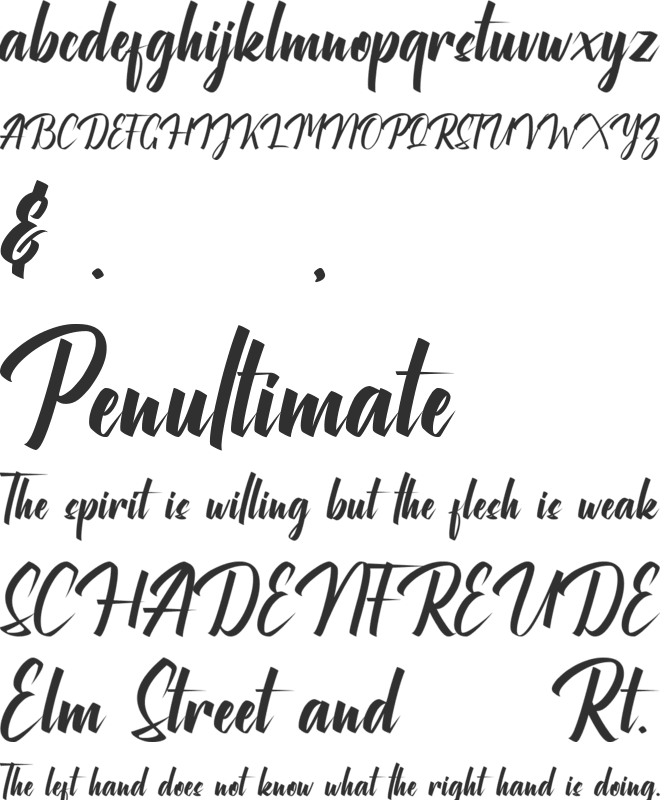 Maylika Calligraphy font preview