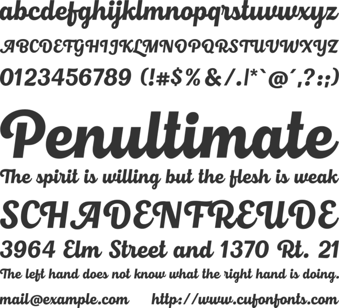 Roshelyn Typeface font preview