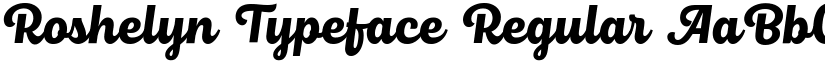 Roshelyn Typeface Regular font