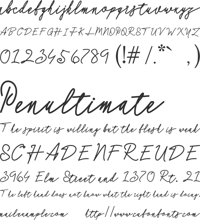 Humanity font preview