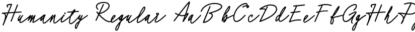 Humanity Regular font