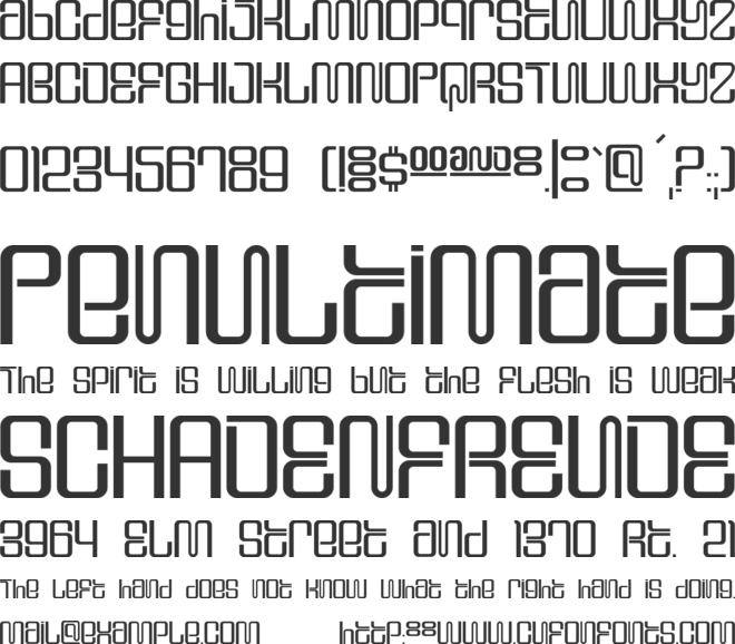 Supervixen font preview