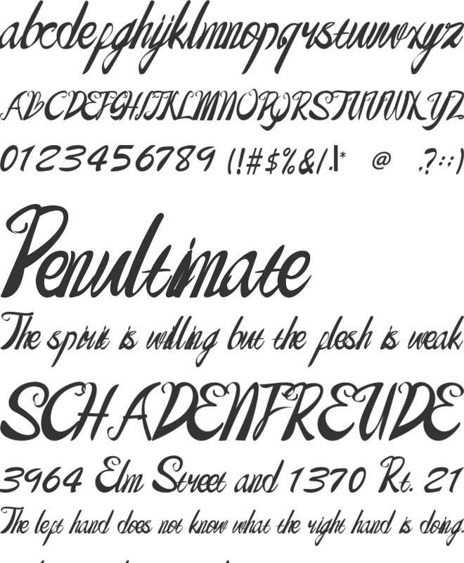 Baberly font preview