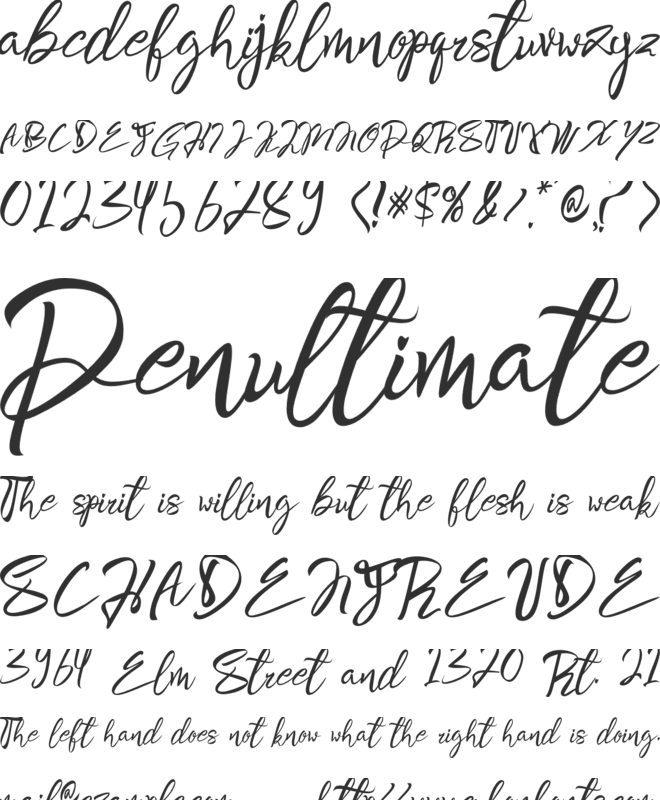 Hati font preview