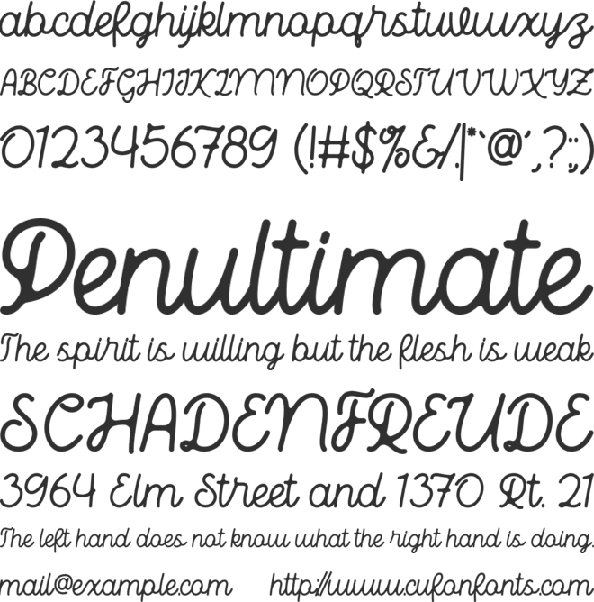 Bhamious font preview