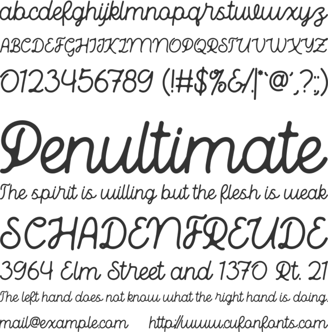 Bhamious font preview