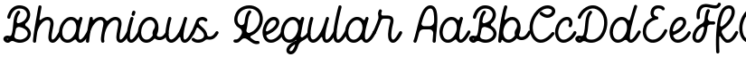 Bhamious Regular font