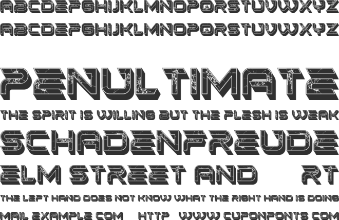 Dommage font preview