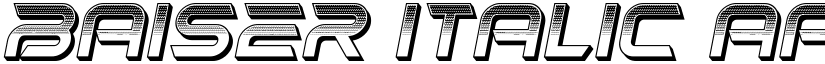 Baiser Italic font