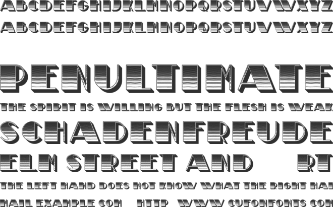 Metzger font preview