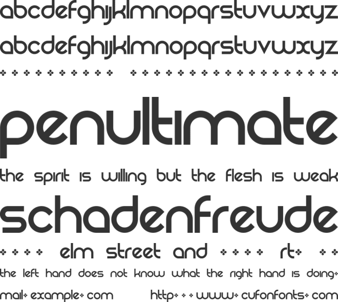 Rezland font preview